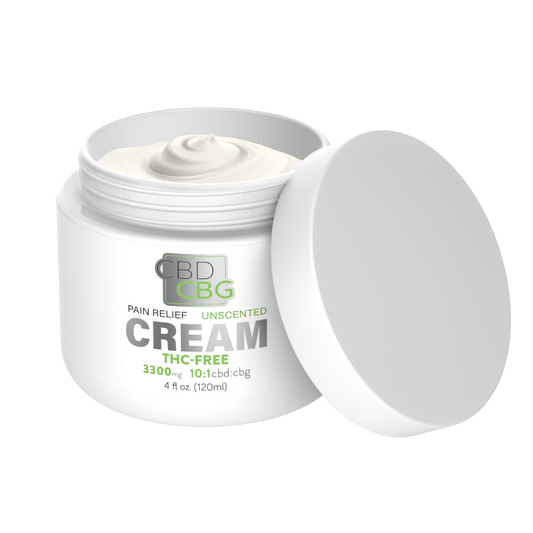 THC-Free CBD CBG Moisturizing Cream - 3300mg Unscented