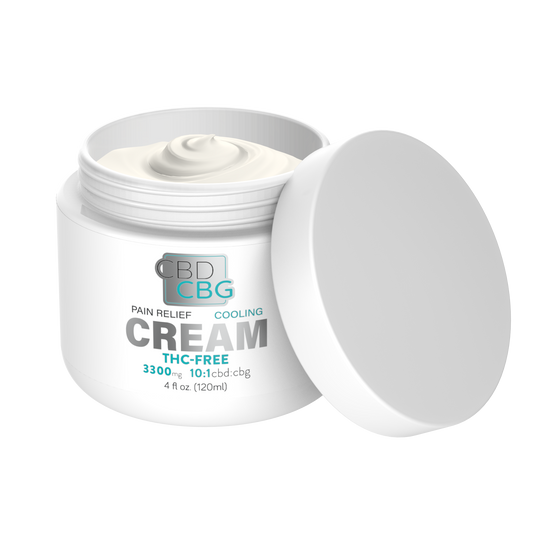 THC-Free CBD CBG Moisturizing Cream - 3300mg Cooling Menthol