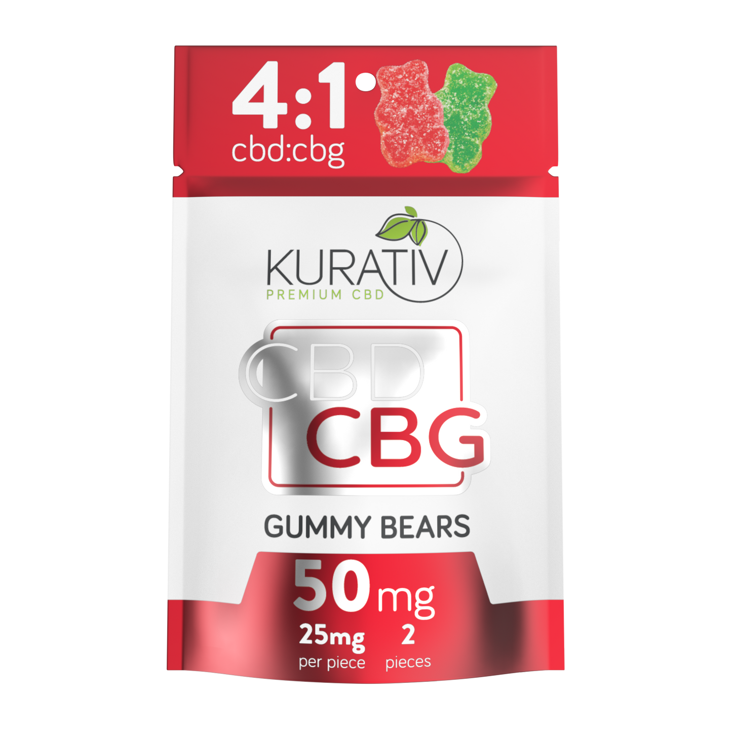 THC-Free CBD CBG - Tropical Bears 50mg (2-pack)