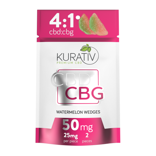 THC-Free CBD CBG - Juicy Watermelon Wedges 50mg (2-pack)