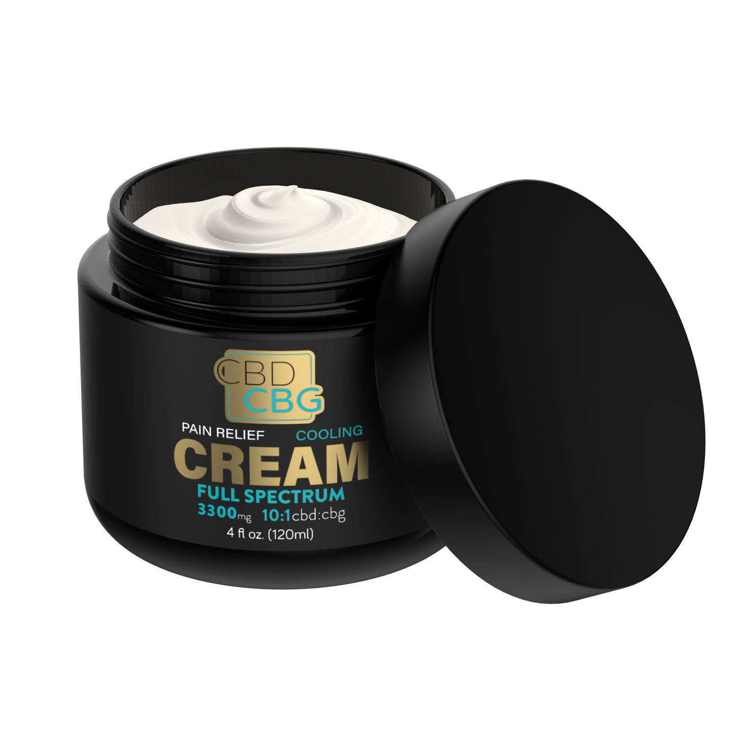 Full Spectrum CBD CBG Pain Relief Cream - 3300mg Cooling Menthol