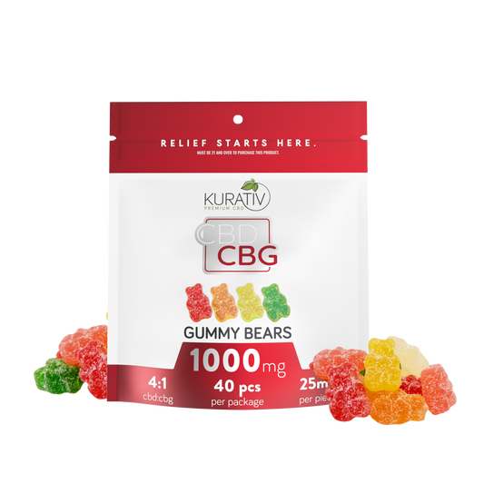 CBD/CBG Gummies 4:1 THC-Free 1000mg -  Tropical Bears